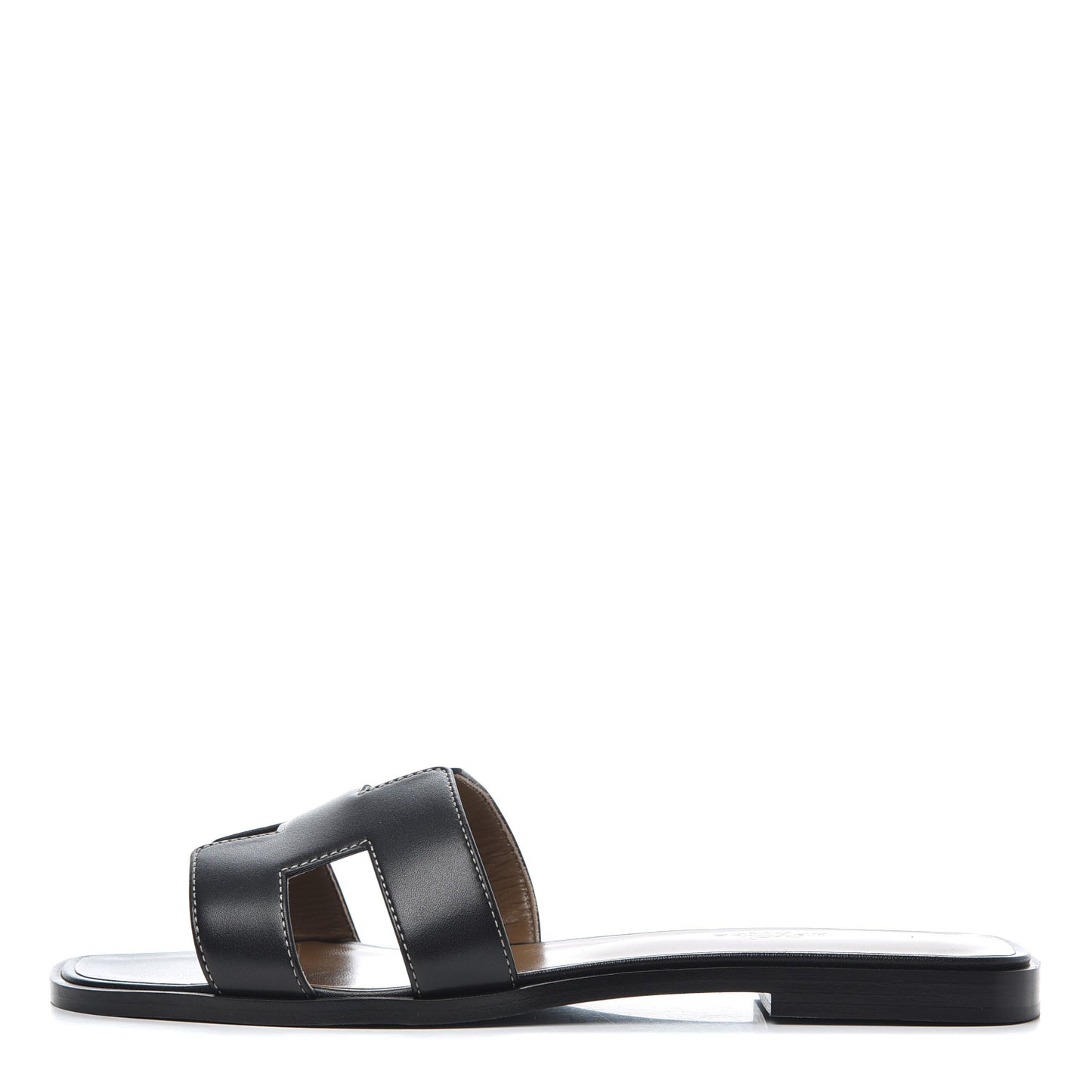 Box Calfskin Oran Sandals 39 Black