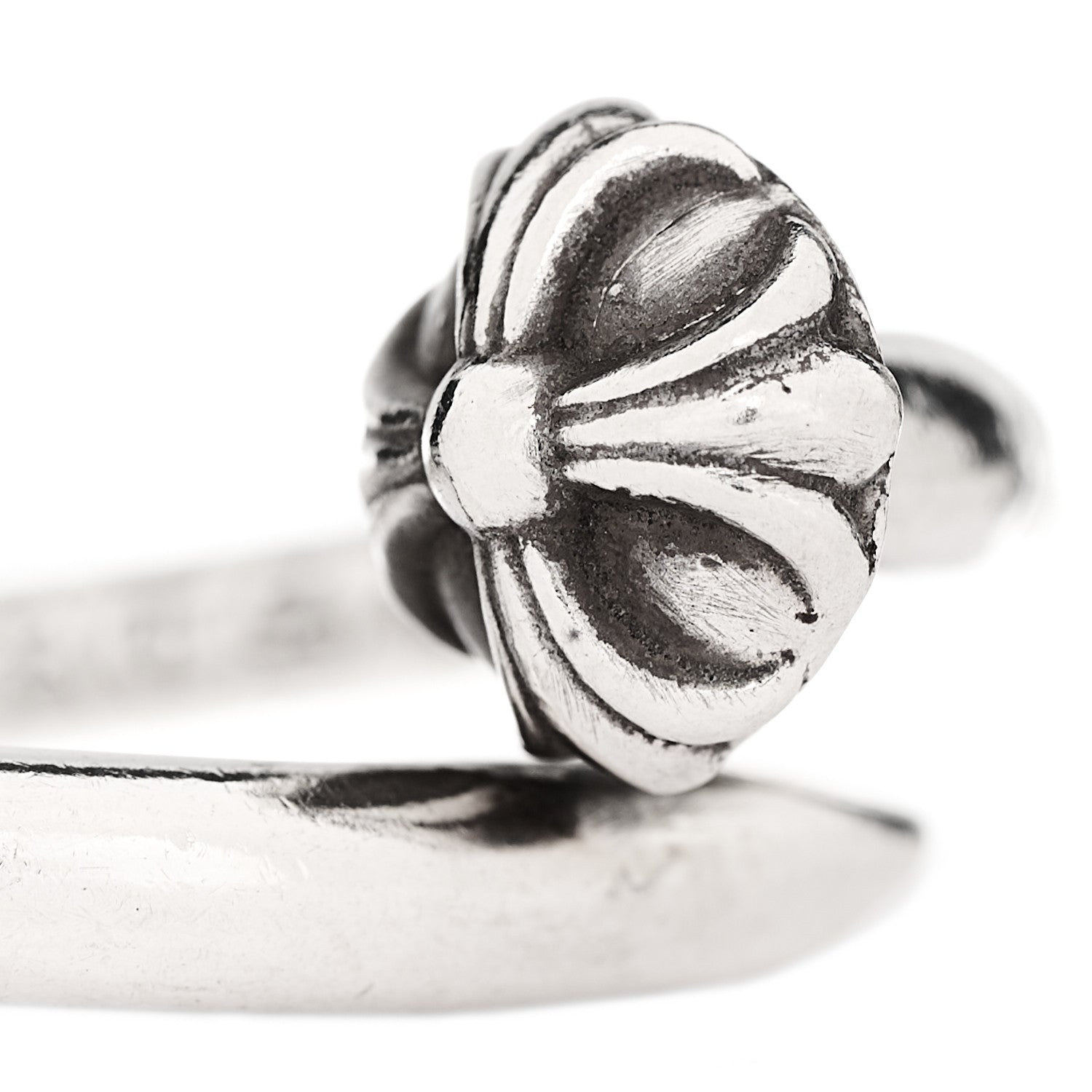 Chrome Hearts Sterling Silver Cross Ball Nail Ring 60 9 1739524