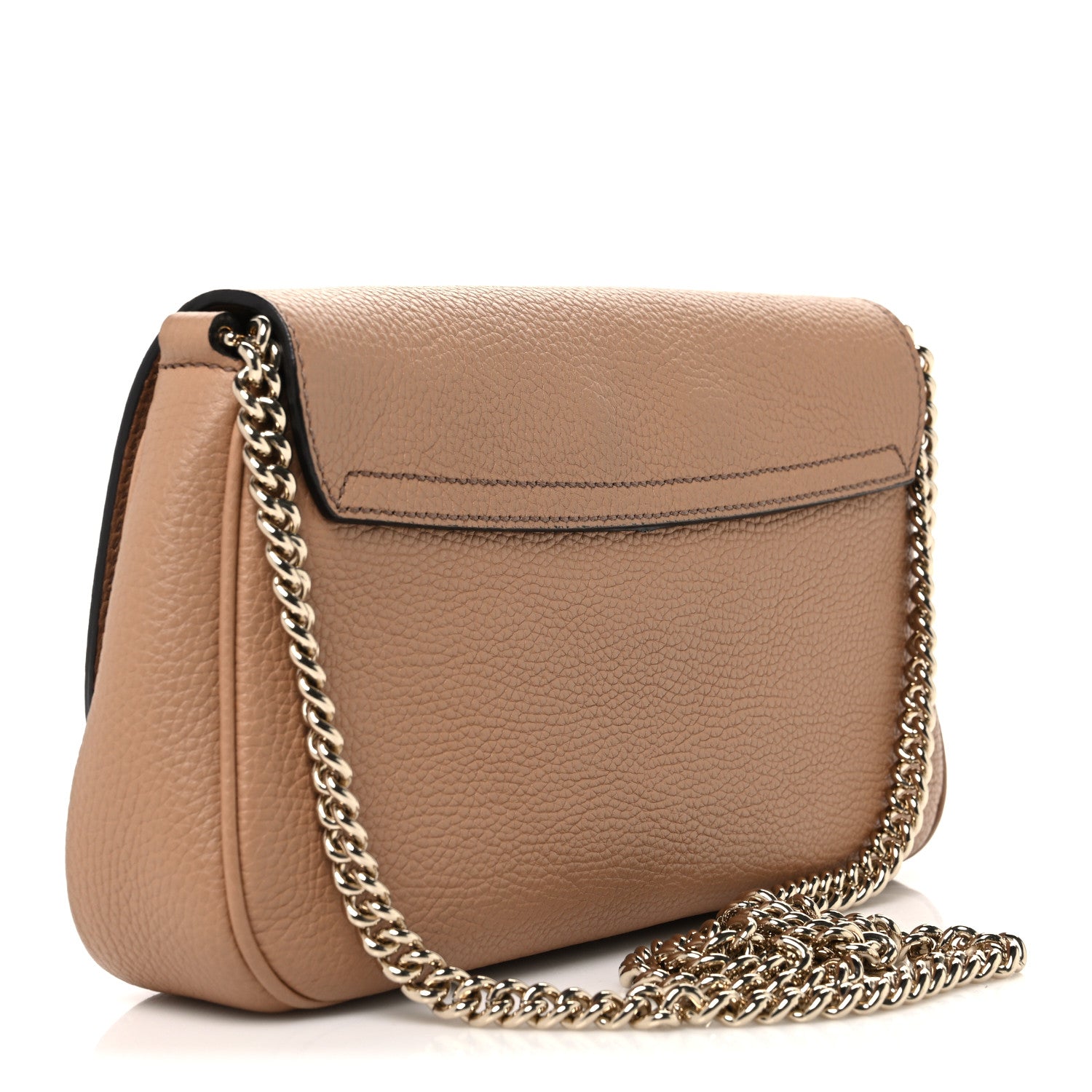 Gucci Pebbled Calfskin Medium Soho Flap Crossbody Camelia 3 of 10