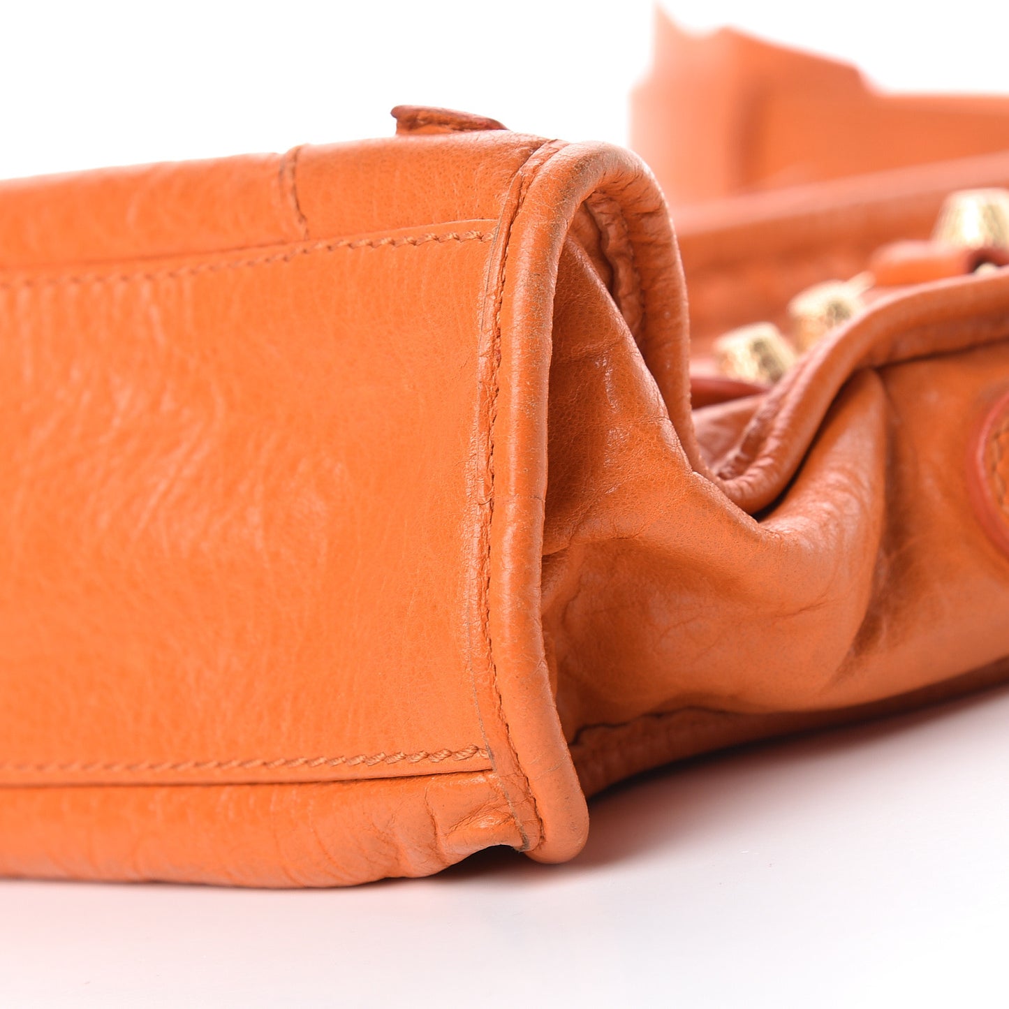 Agneau Giant 12 Gold Hardware Mini City Tangerine