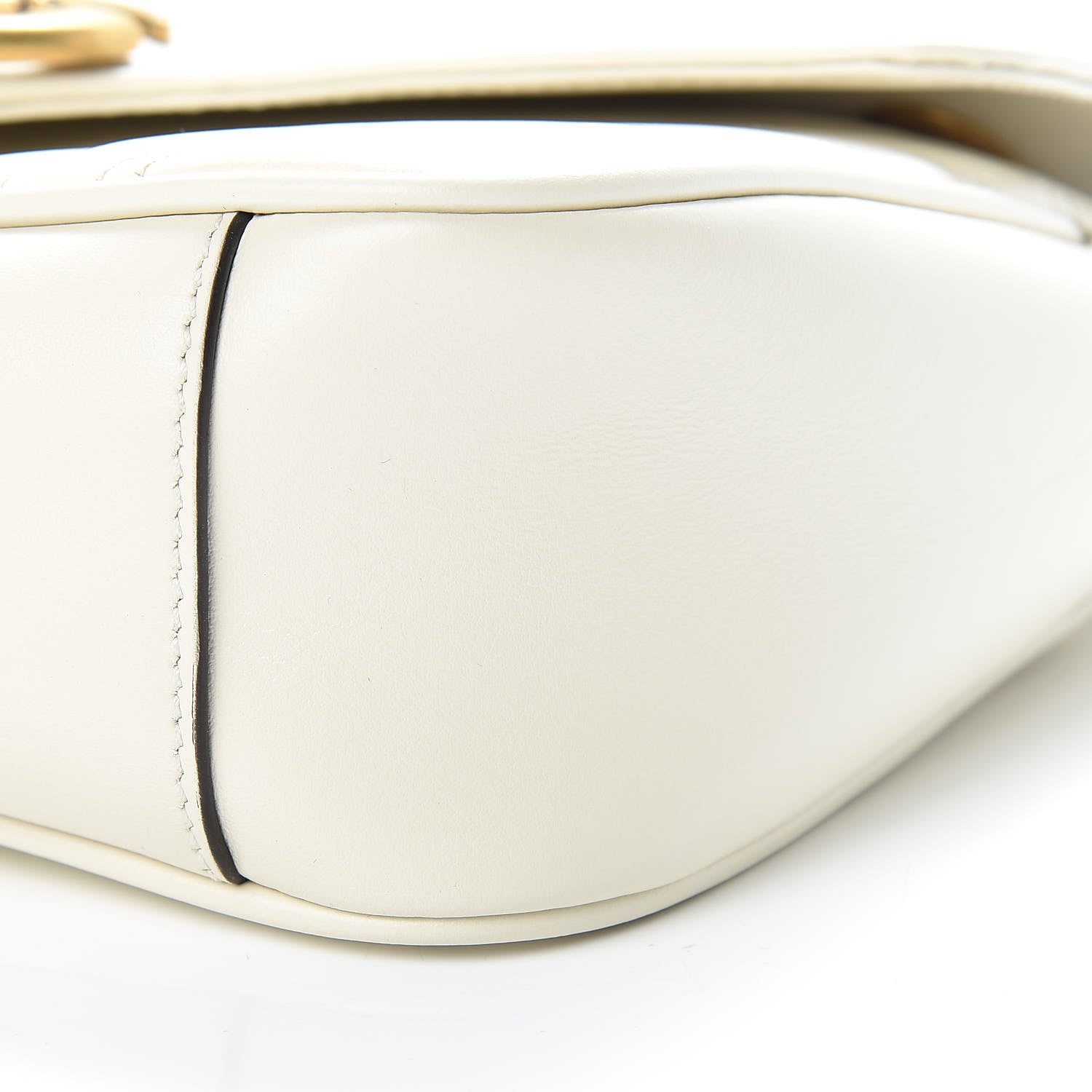 Gucci Calfskin Matelasse Small GG Marmont Shoulder Bag White 10 of 13