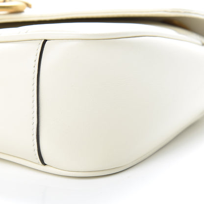 Gucci Calfskin Matelasse Small GG Marmont Shoulder Bag White 10 of 13