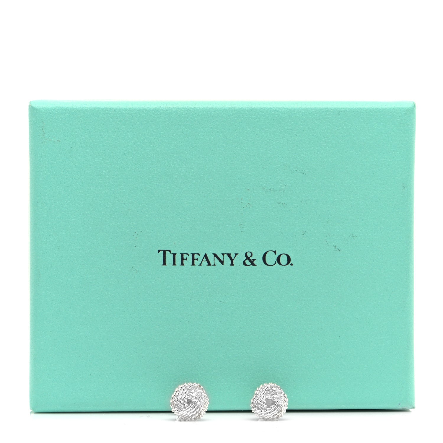 Tiffany Sterling Silver Twist Knot Earrings 5 of 5
