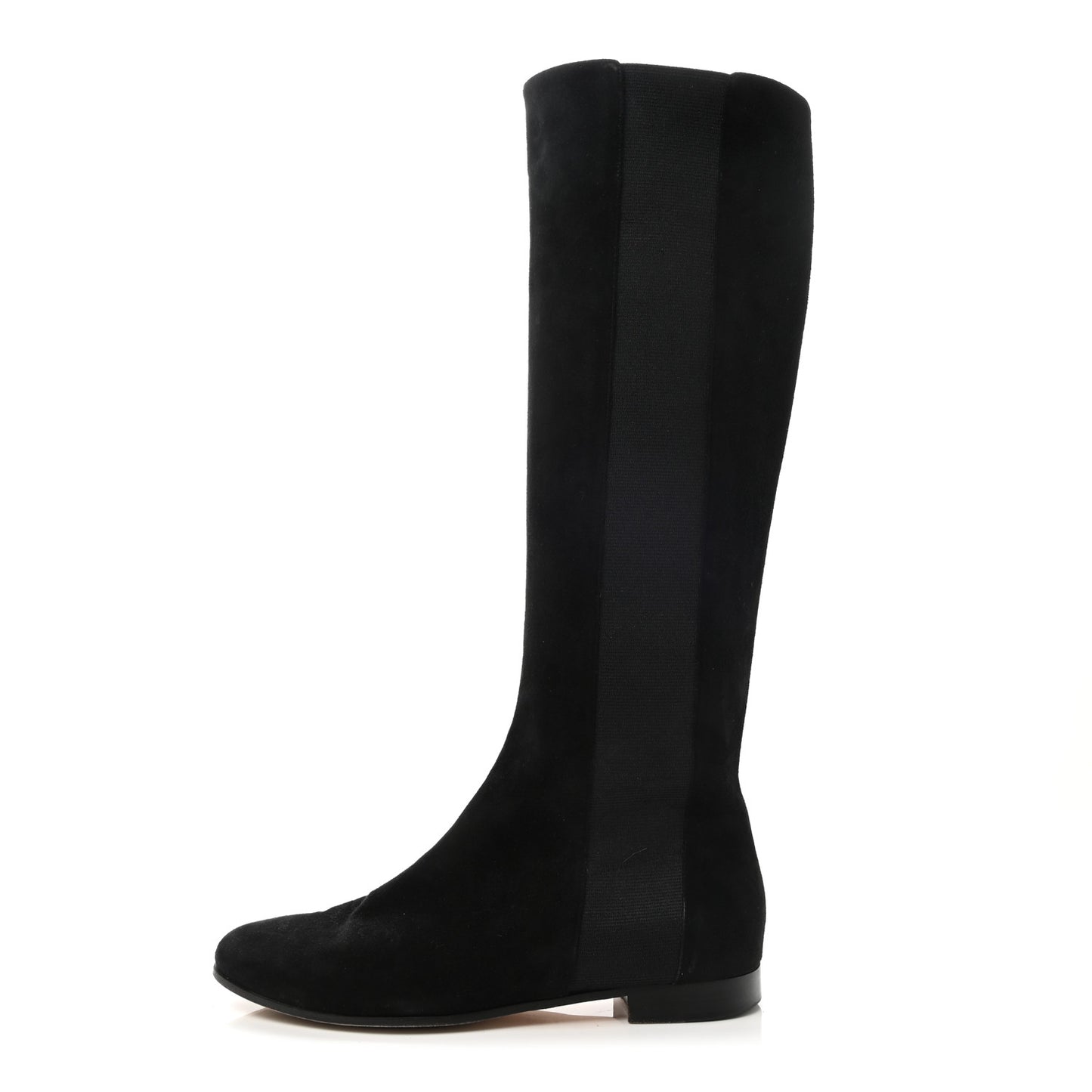 Suede Knee High Boots 39.5 Black