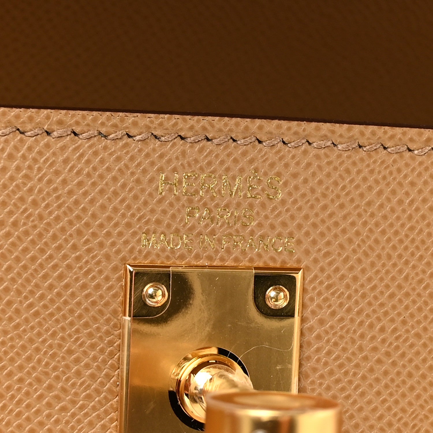 Hermes Madame Calfskin Verso Kelly Sellier 25 Biscuit White 6 of 10