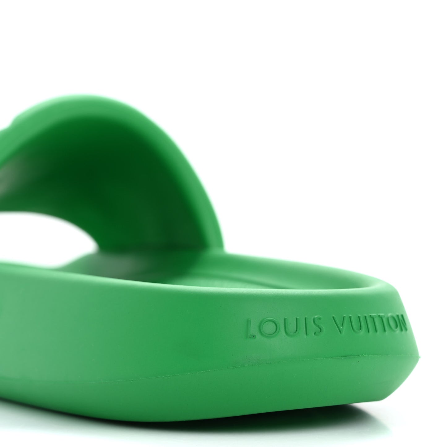 Rubber Embossed Monogram Mens Waterfront Mules 10 Green