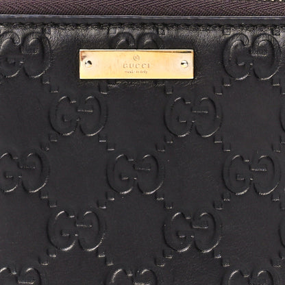 Gucci Guccissima Margaux Calfskin Metal Bar Zip Around Wallet Chocolate 7 of 10