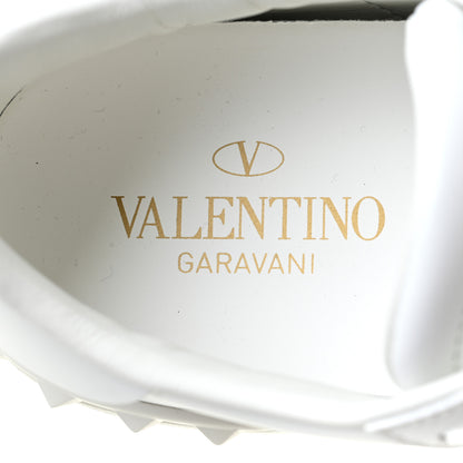 Valentino Garavani Calfskin Crystal Rockstud Open Sneakers 39 White Ice 7 of 8
