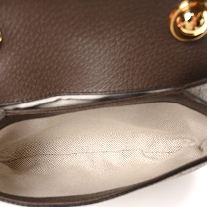 Gucci GG Supreme Monogram Textured Dollar Calfskin Mini Blondie Chain Shoulder Flap Bag Beige Ebony New Acero 5 of 10
