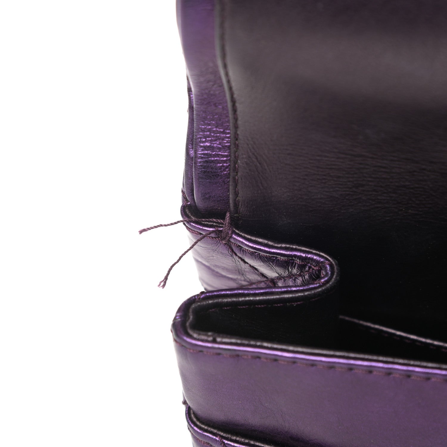 Chanel Metallic Aged Calfskin Quilted 2.55 Reissue 226 Flap Purple 13 of 15