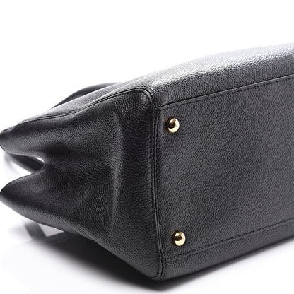 Chanel Calfskin Small Cerf Executive Shopper Tote Black 7 of 9