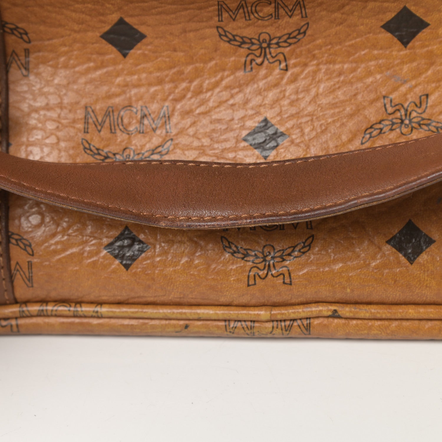 MCM Visetos Shopping Tote Cognac 17 of 21