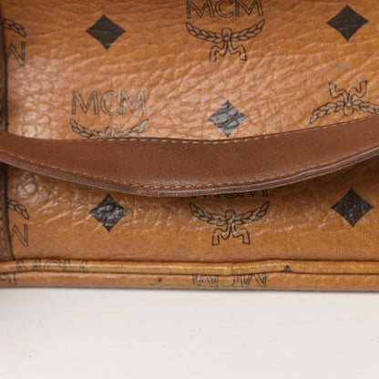 MCM Visetos Shopping Tote Cognac 17 of 21