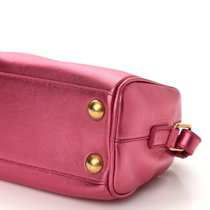 Saint Laurent Metallic Lambskin Classic Duffle Toy Pink 8 of 11