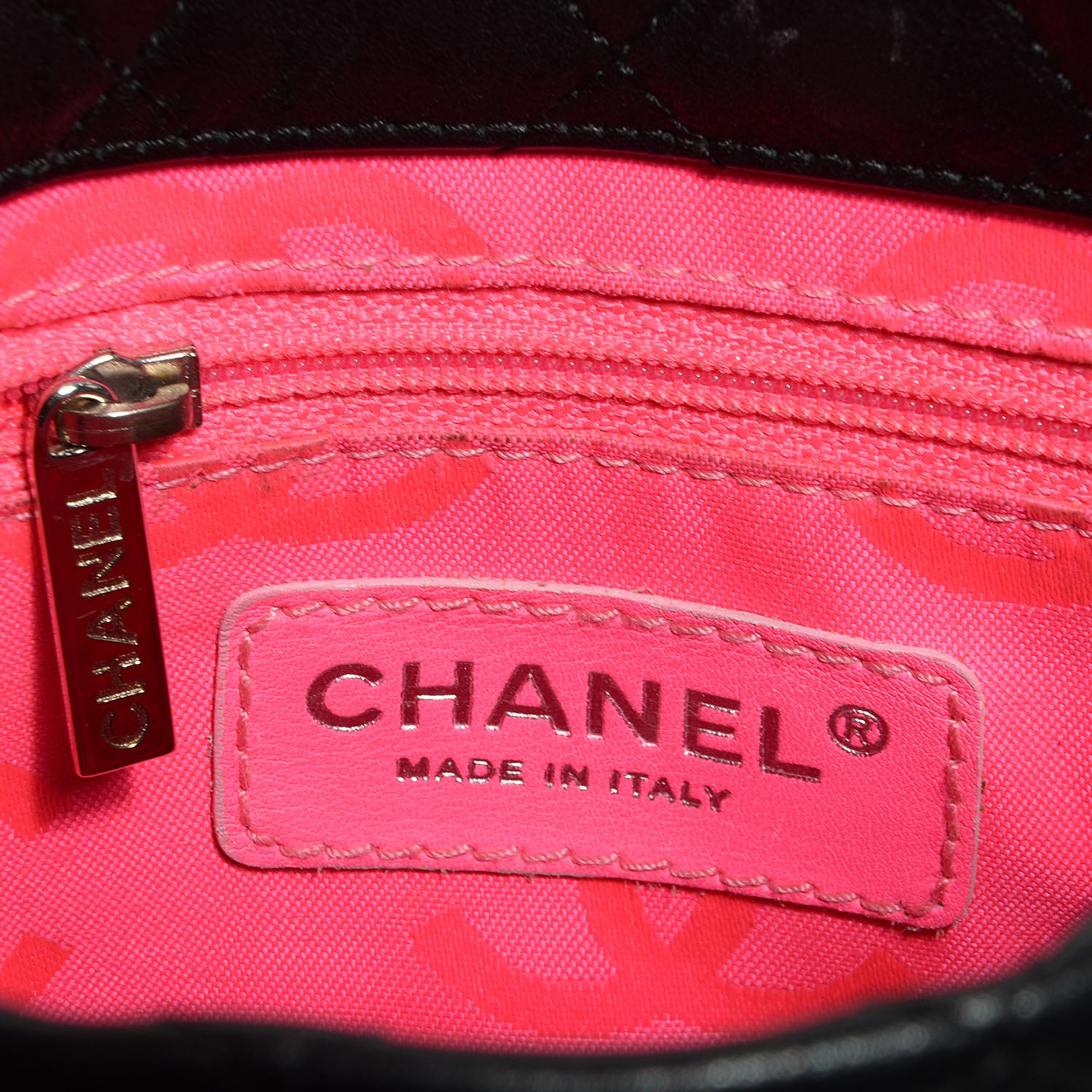 Chanel Calfskin Quilted Small Cambon Tote Black White 6 of 7