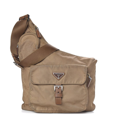 Prada Nylon Vela Sling Messenger Bag Cammello 1 of 11
