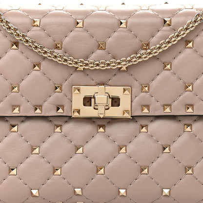 Valentino Garavani Nappa Medium Rockstud Spike Shoulder Bag Poudre 7 of 9
