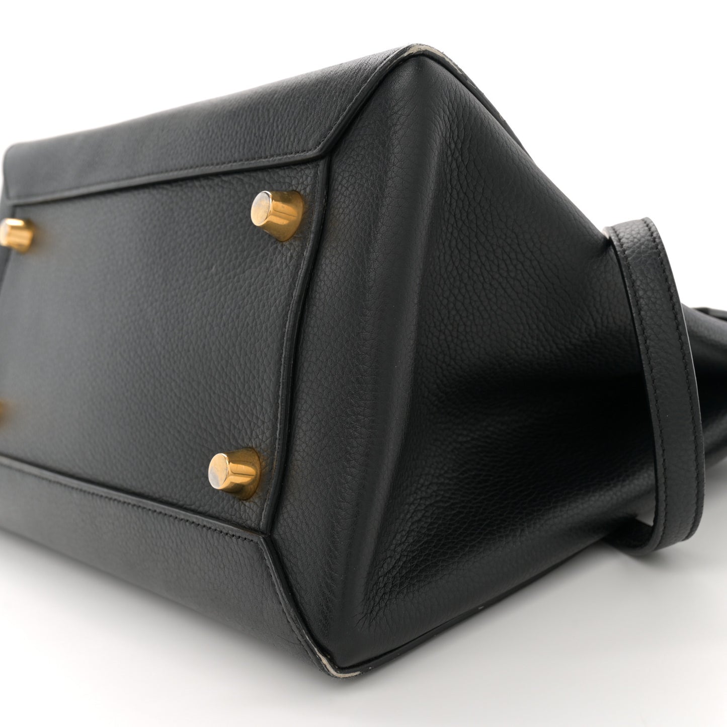 Drummed Calfskin Mini Belt Bag Black