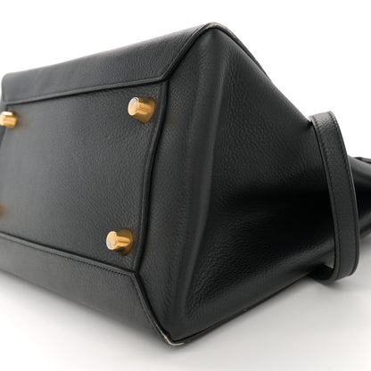 Celine Drummed Calfskin Mini Belt Bag Black 10 of 14