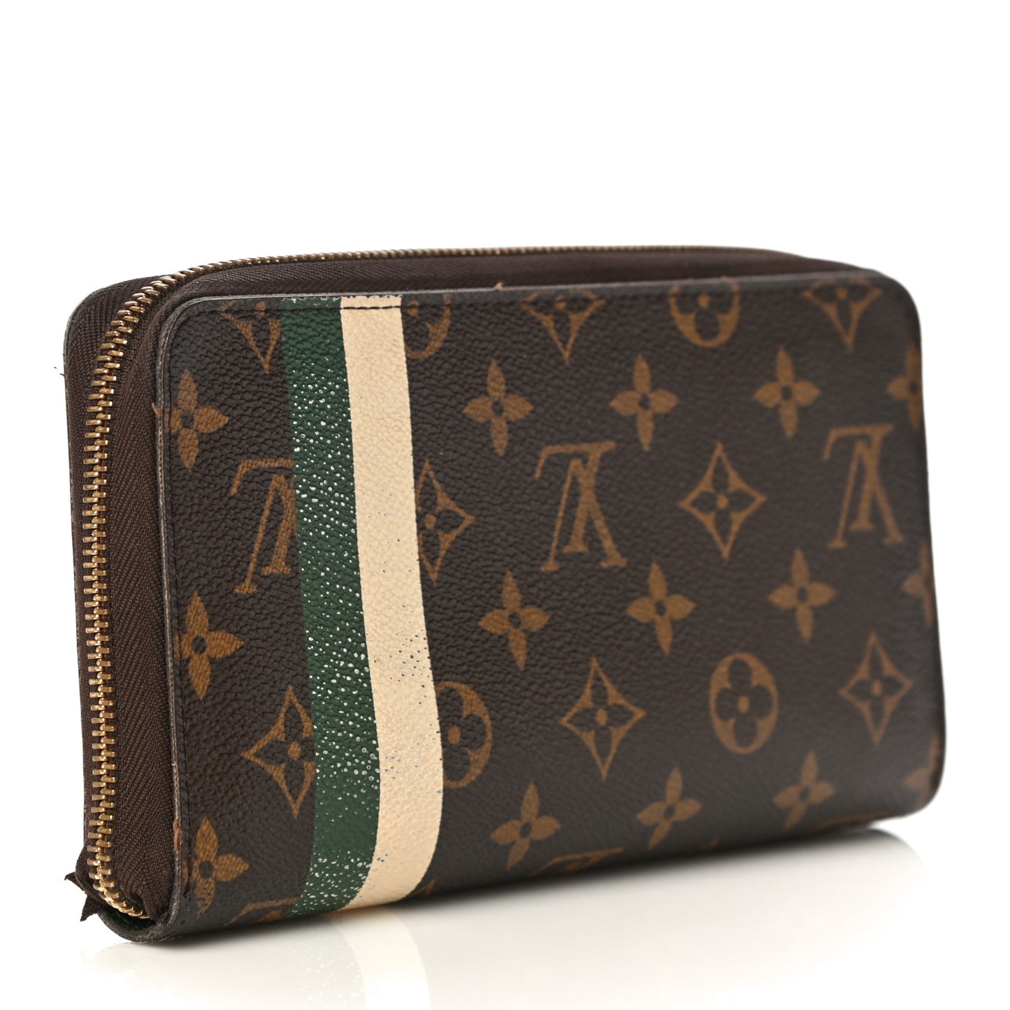 Monogram Groom Zippy Organizer Wallet Green