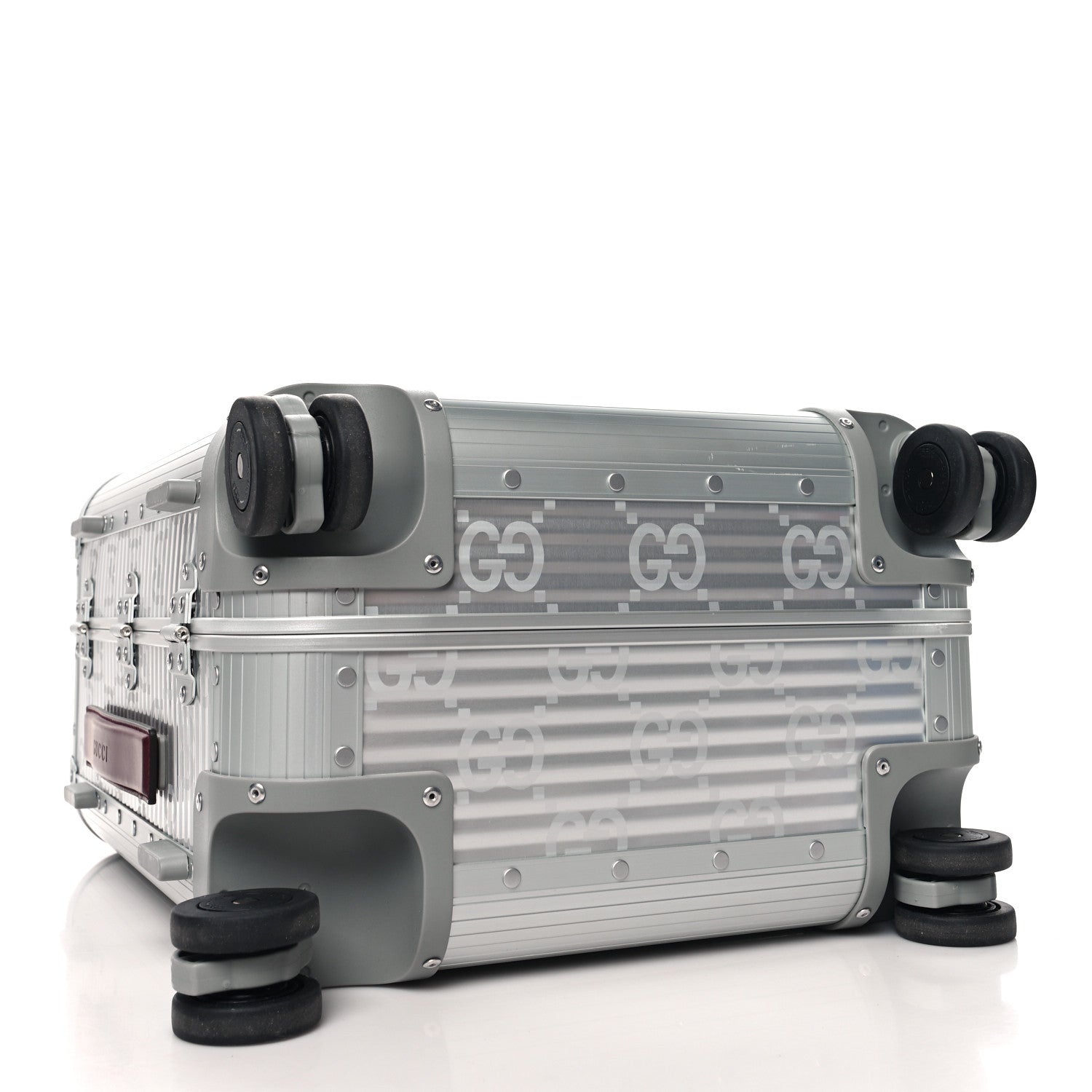 Gucci Aluminum GG Monogram Porter Cabin Plus Trolley Rosso 4 of 10