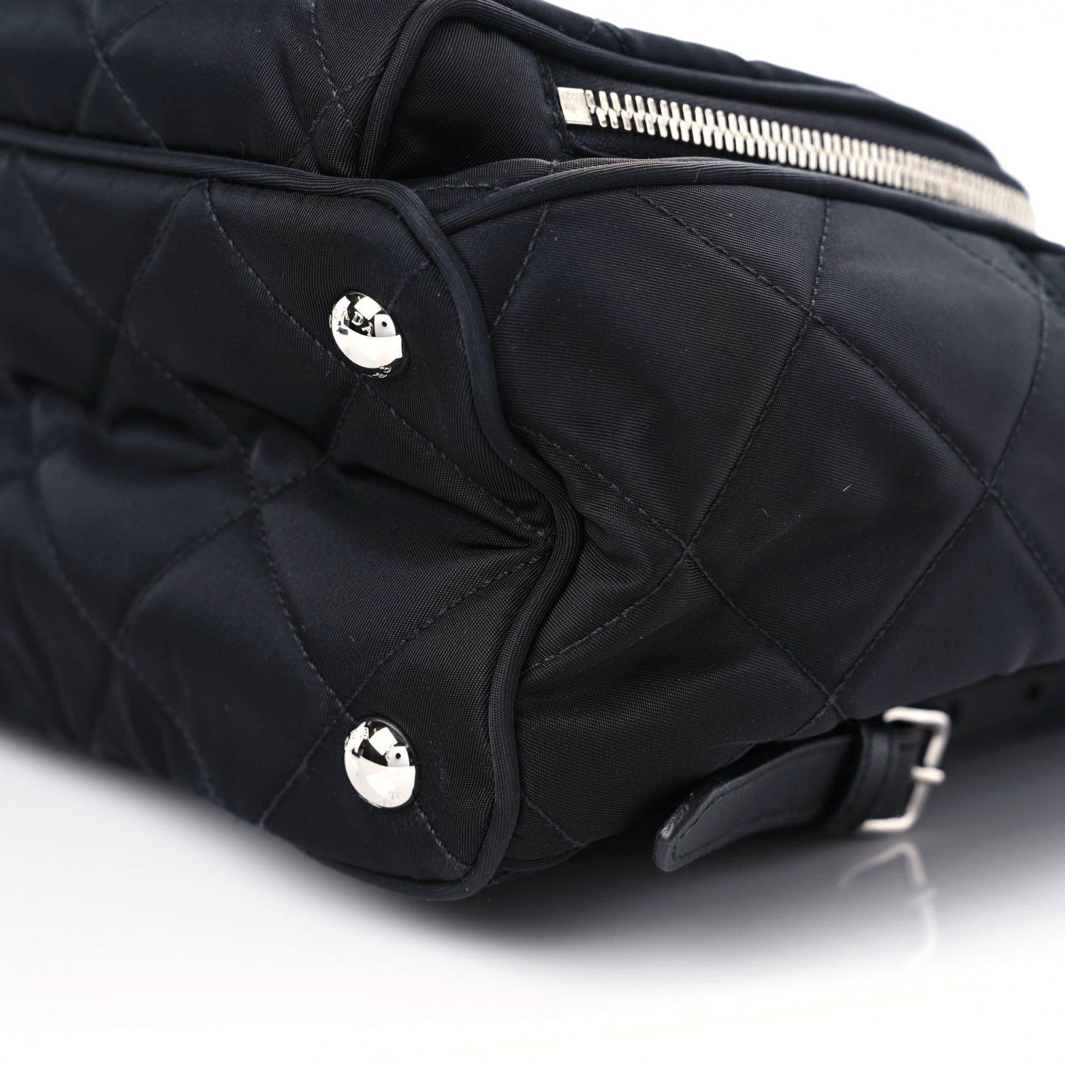 Prada Nylon Tessuto Impuntu Quilted Backpack Black 8 of 8