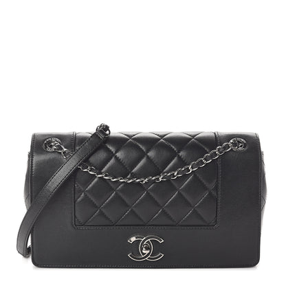 Chanel Sheepskin Quilted Vintage Mademoiselle Flap Black 1 of 9