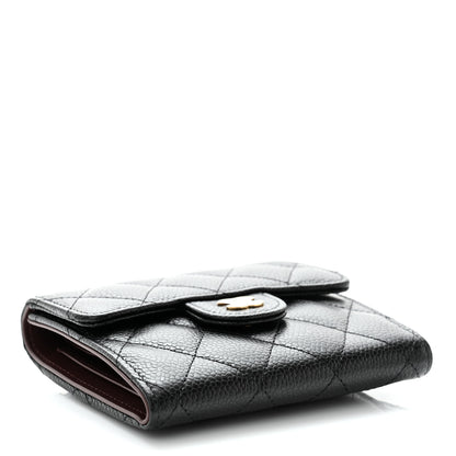 Chanel Caviar Quilted Compact Flap Wallet Black 4 of 9