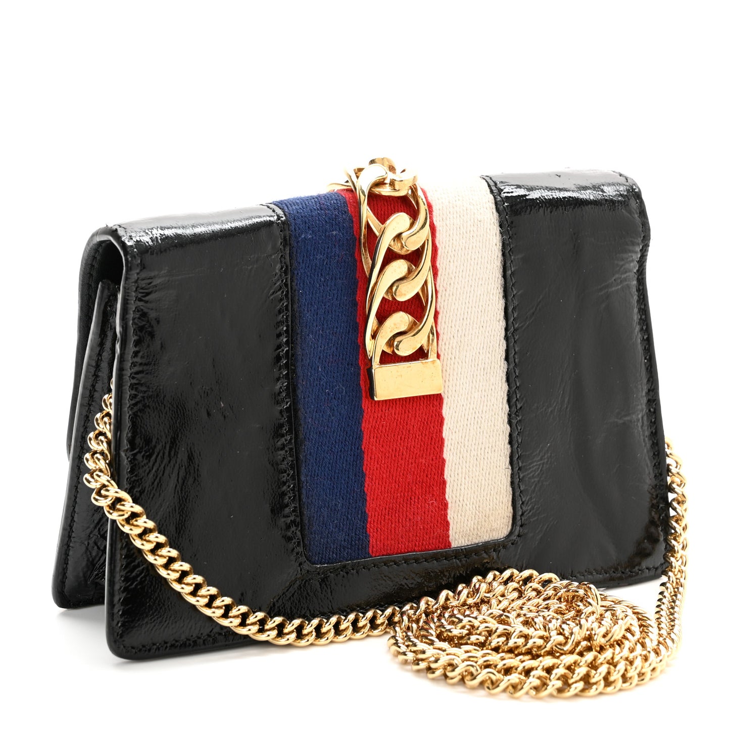 Calfskin Embroidered Super Mini Chain Shoulder Sylvie Shoulder Bag Black