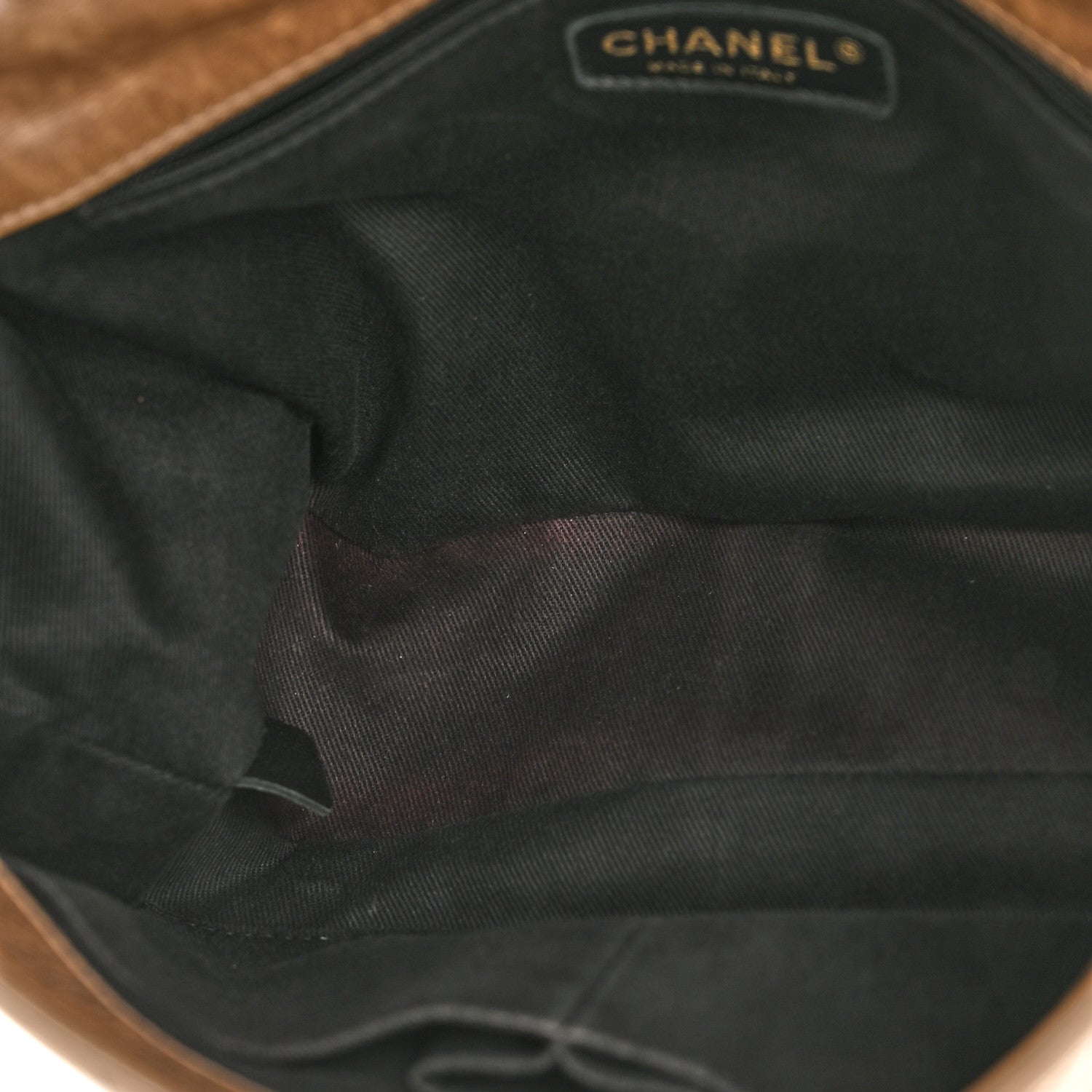 Chanel Glazed Calfskin Castle Rock Medium Flap Dark Beige 13 of 13