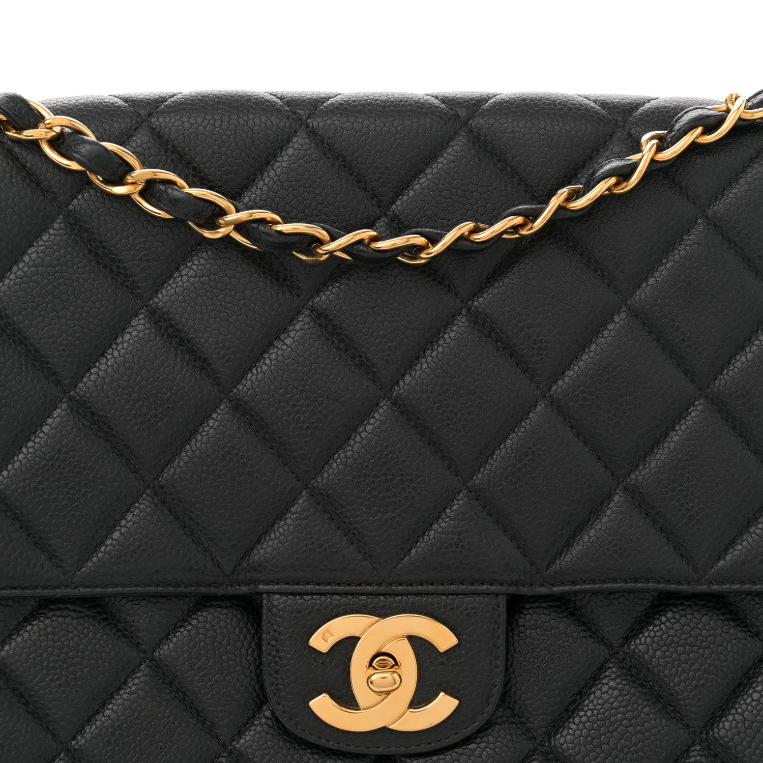 Chanel Caviar Jumbo Single Flap Black 8 of 11