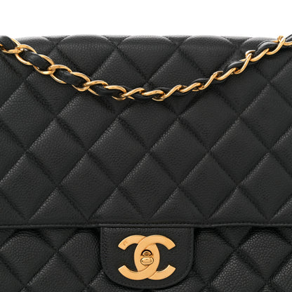 Chanel Caviar Jumbo Single Flap Black 8 of 11