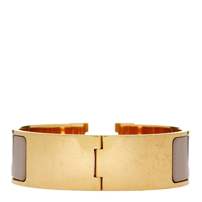 Hermes Enamel Wide Clic Clac H Bracelet PM Marron Glace 3 of 5