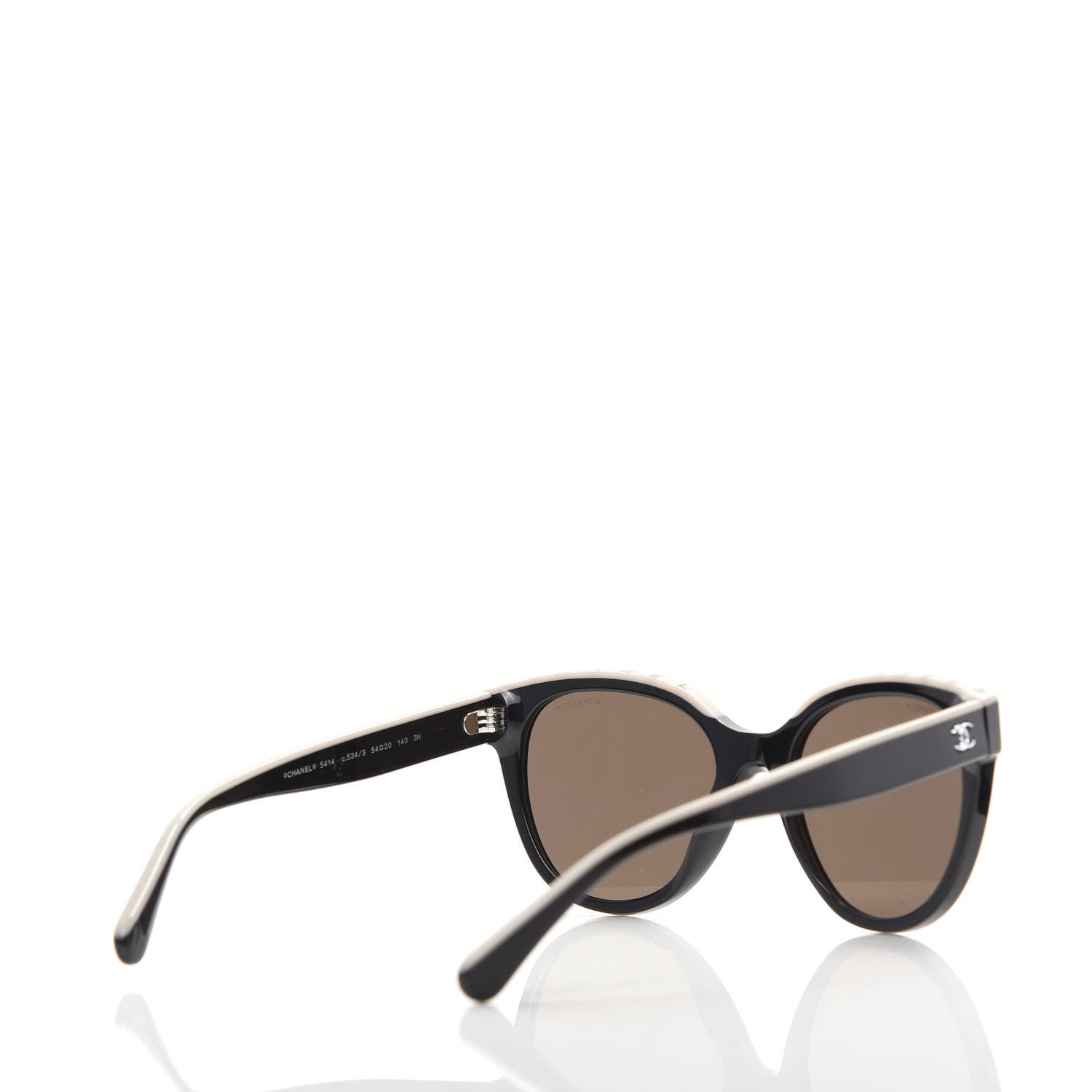 Chanel Acetate CC Butterfly Sunglasses 5414 Black Beige 4 of 9