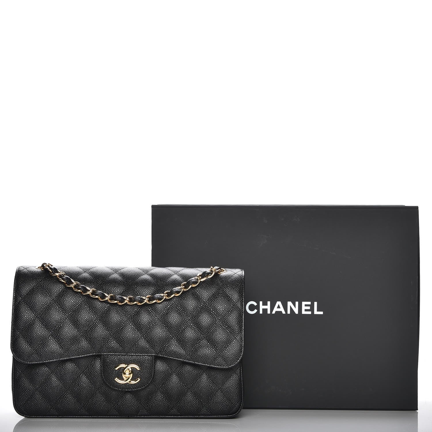 Chanel Caviar Quilted Jumbo Double Flap Black 8 of 8
