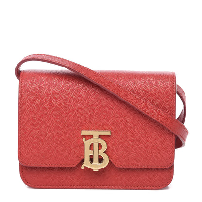 Burberry Grainy Calfskin Small TB Bag Bright Red 1 of 9