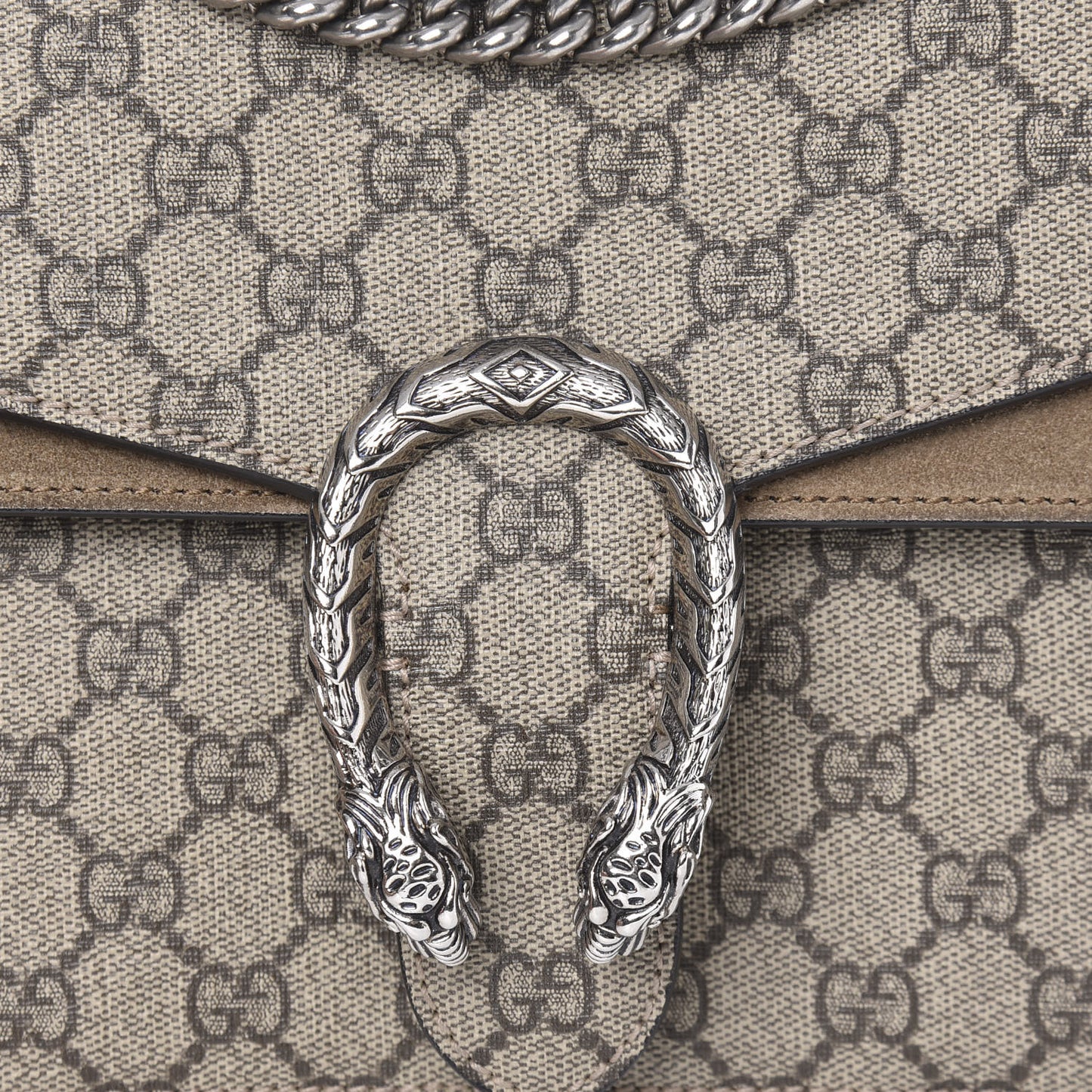 GG Supreme Monogram Small Dionysus Shoulder Bag Taupe