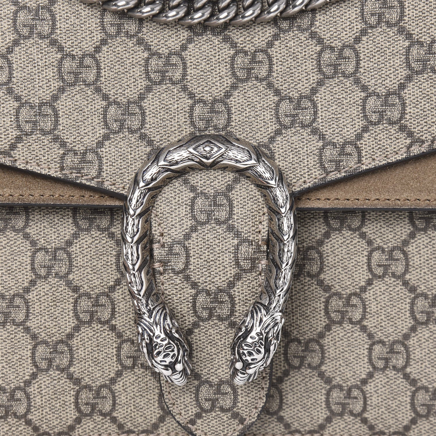 Gucci GG Supreme Monogram Small Dionysus Shoulder Bag Taupe 8 of 13