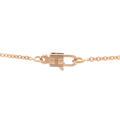 Hermes 18K Rose Gold Pink Sapphire Kelly Amulettes Pendant Necklace 3 of 3