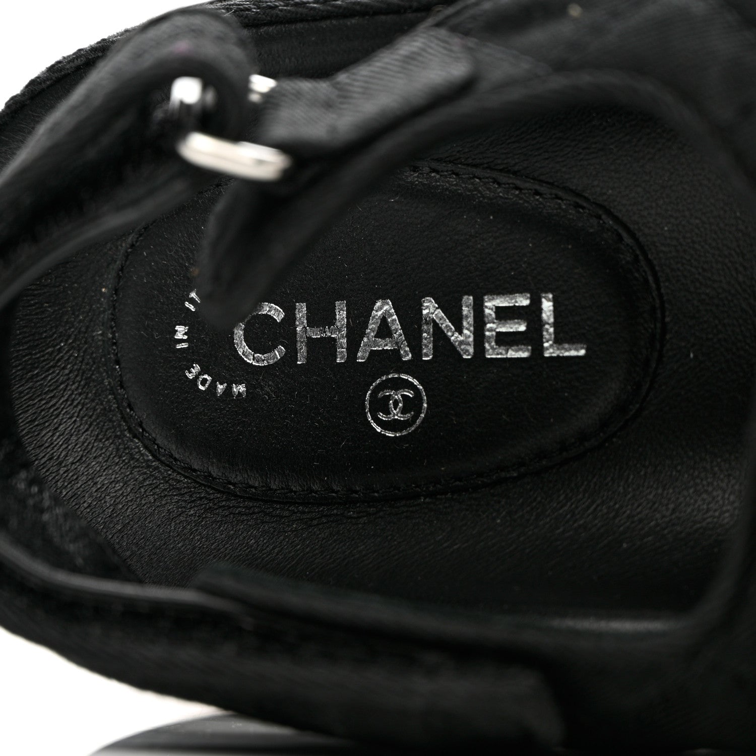 Chanel Mixed Fibers Velcro Dad Sandals 39 Black 8 of 12