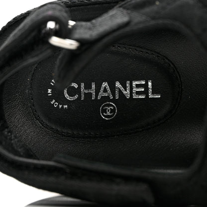 Chanel Mixed Fibers Velcro Dad Sandals 39 Black 8 of 12