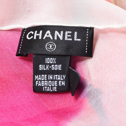 Chanel Silk Camellia Logo Scarf Multicolor 4 of 4