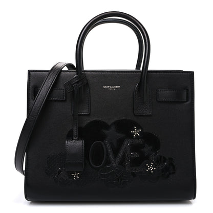 Saint Laurent Calfskin Love Patchwork Baby Sac De Jour Black 1 of 10