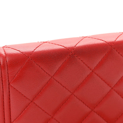 Chanel Lambskin Quilted Boy Wallet On Chain WOC Red 12 of 12
