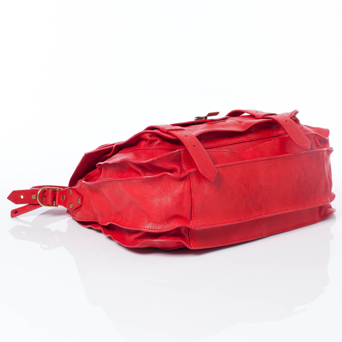 Lambskin PS1 Large Satchel Red