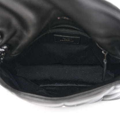 Saint Laurent Lambskin Quilted Monogram Monochrome Small Loulou Puffer Chain Satchel Black 4 of 10