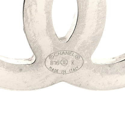 Chanel Baguette Crystal CC Earrings Silver 4 of 4