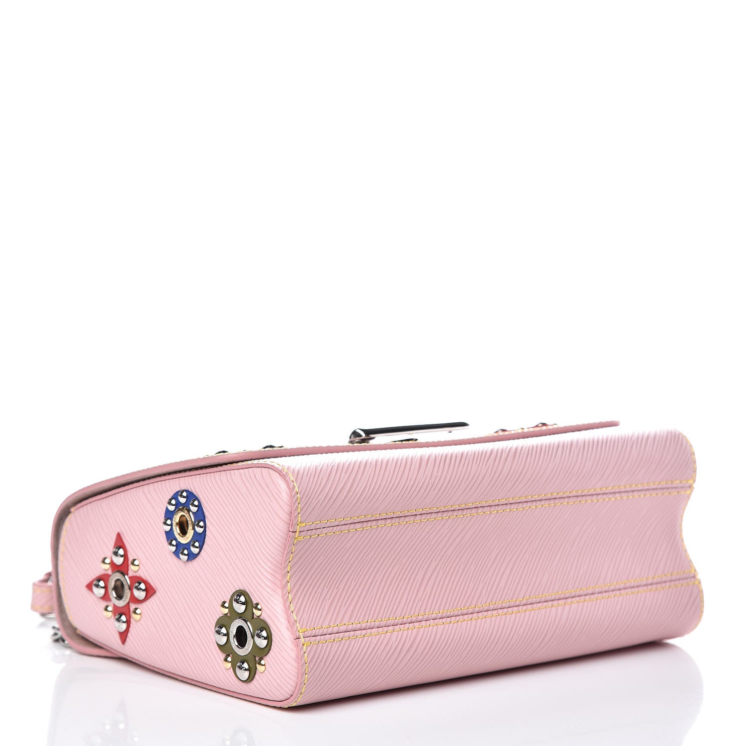 Louis Vuitton Epi Mechanical Flowers Twist Shoulder Bag MM Rose Ballerine 4 of 12
