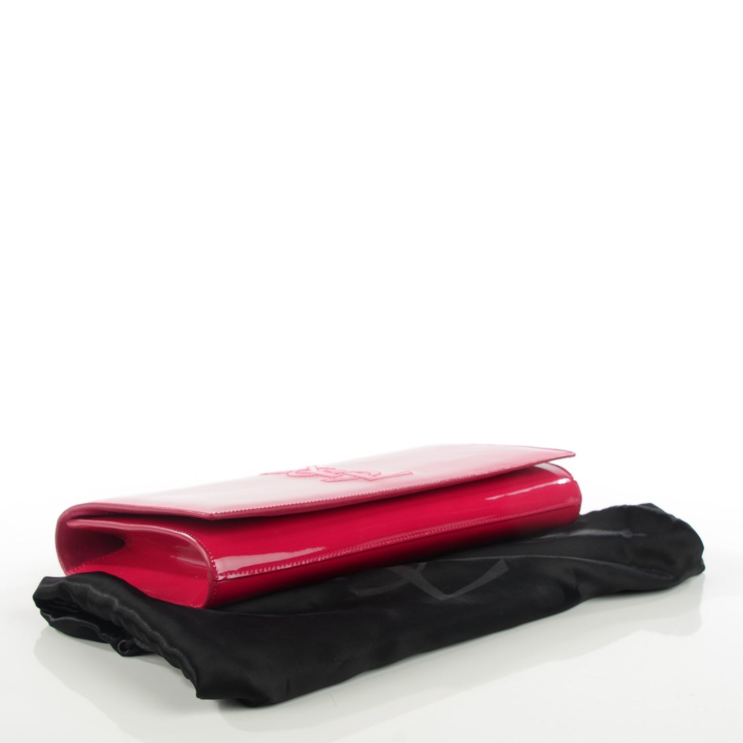Patent Monogram Large Belle De Jour Clutch Fuchsia