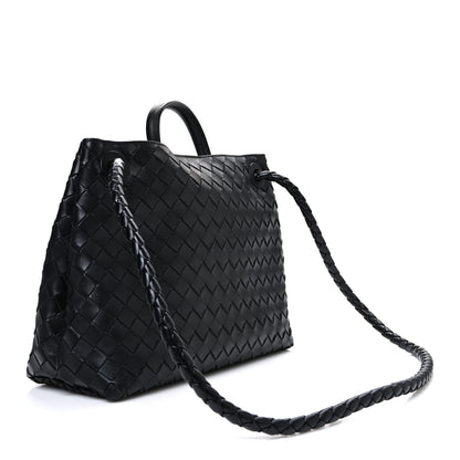 Bottega Veneta Nappa Intrecciato Medium Andiamo Shoulder Bag Black 2 of 8